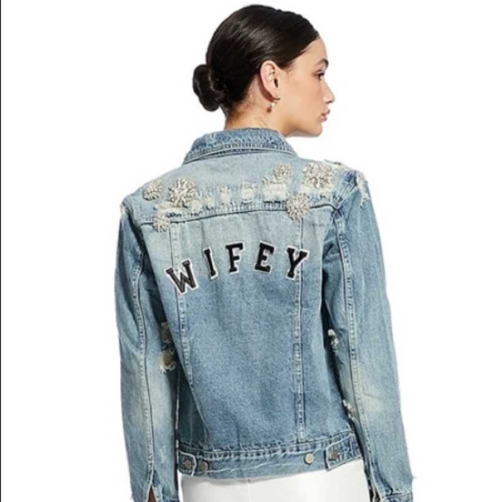 WIFEY Bridal Denim Jacket - Picture 3 of 8